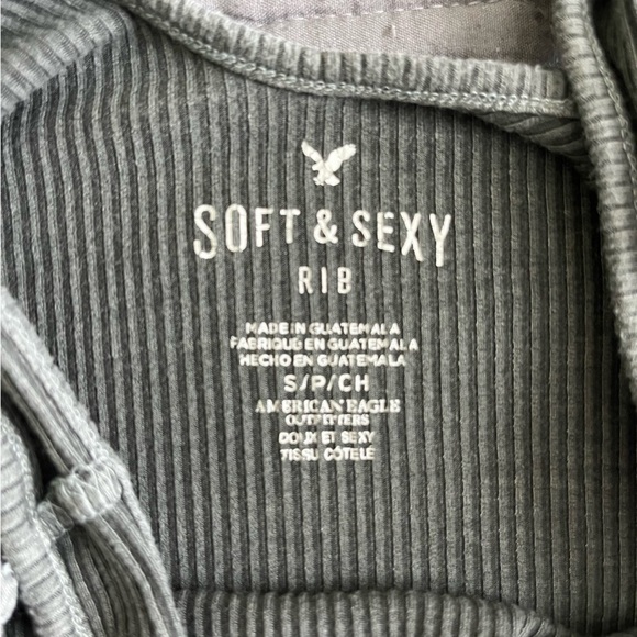 American Eagle Outfitters Sage Ribbed Bodysuit - Picture 4 of 4